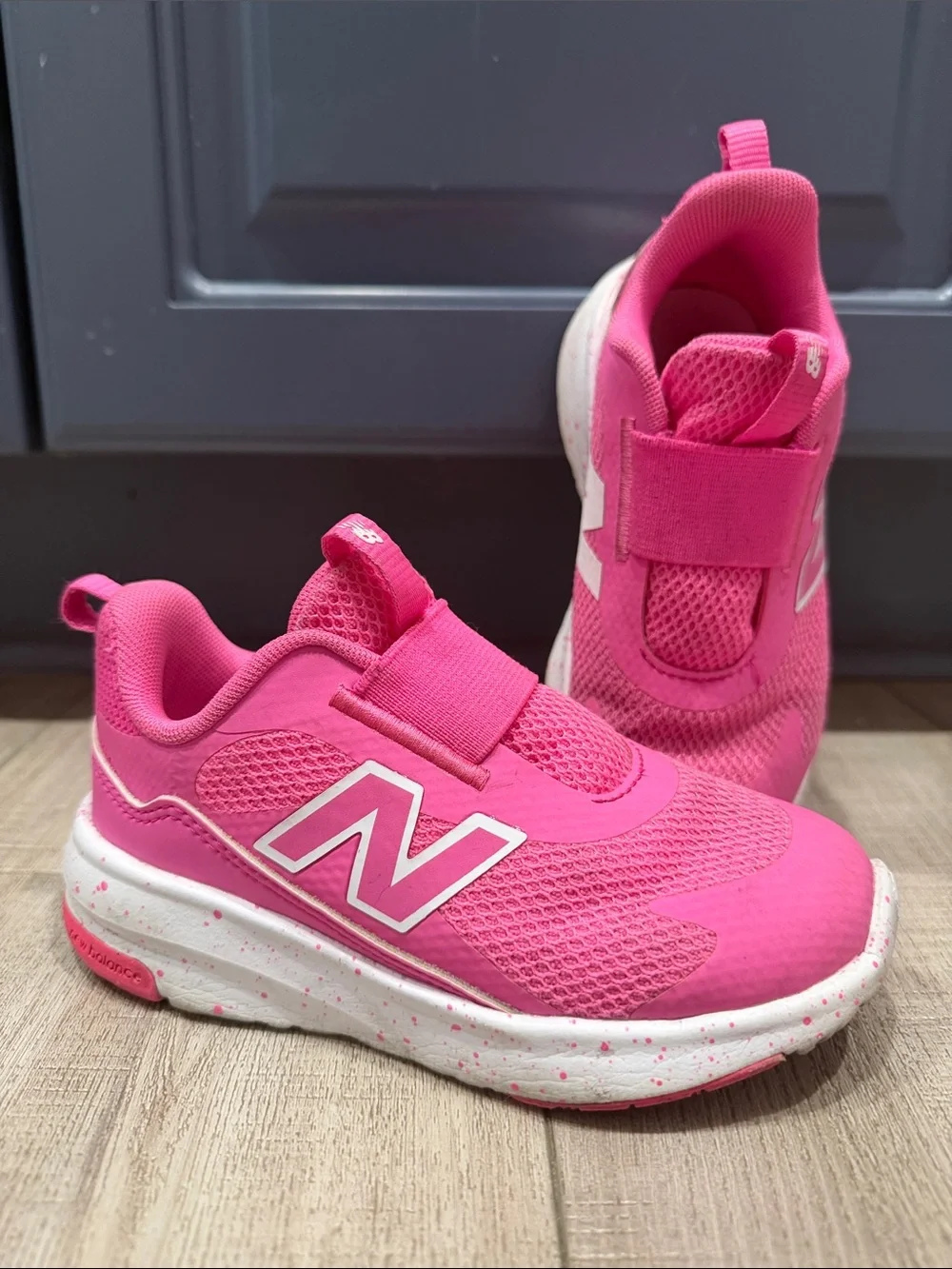 New Balance Slip On Pink and White Sneakers- US 10 Wide
